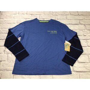 NEW ThereAbouts Boys Husky 10/12 Long-Sleeve T-Shirt Make Today Great